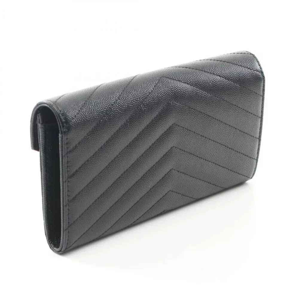 Saint Laurent Paris Bifold Long Wallet Monogram Nero Leather - Picture 2 of 4